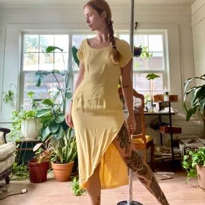 Beecher Brooke vintage pale yellow dress